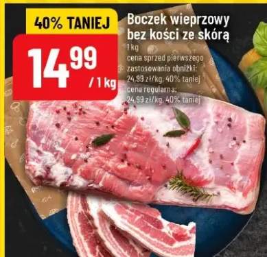 Boczek wieprzowy bez kości ze skórą