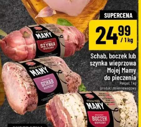 Schab, boczek lub szynka wieprzowa do pieczenia