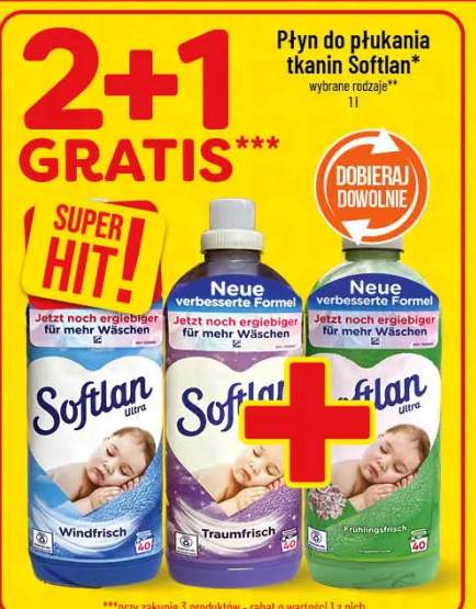 Płyn do płukania tkanin Softlan wybrane rodzaje