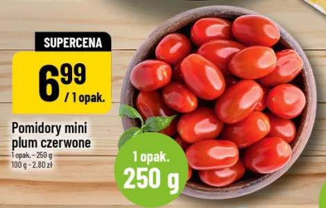 Pomidory mini plum czerwone