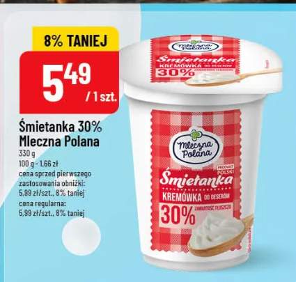 Śmietanka 30% Mleczna Polana