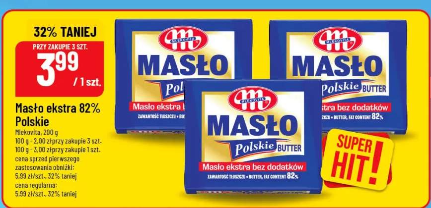 Masło ekstra 82% Polskie