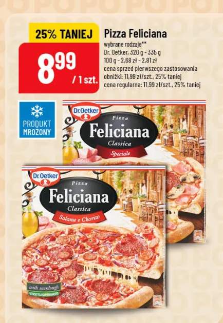 Pizza Feliciana wybrane rodzaje