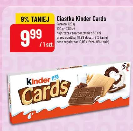Ciastka Kinder Cards