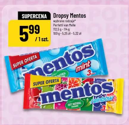 Dropsy Mentos wybrane rodzaje Perfetti van Melle