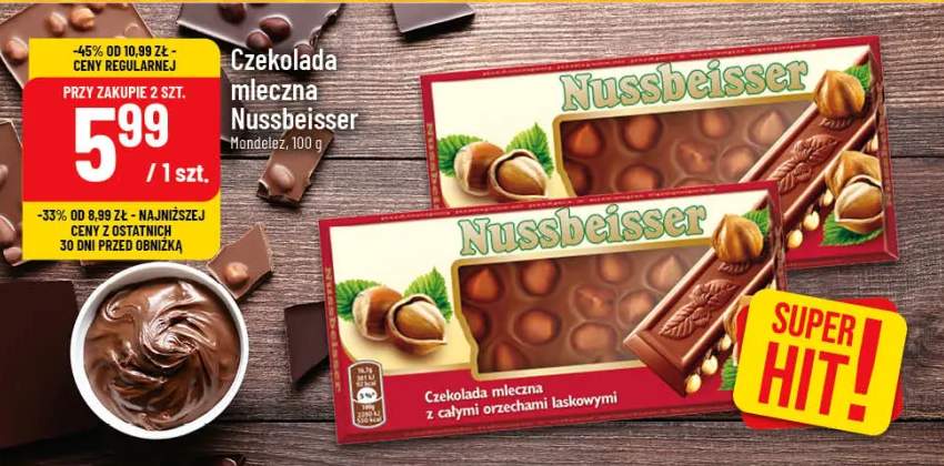 Czekolada mleczna z orzechami laskowymi