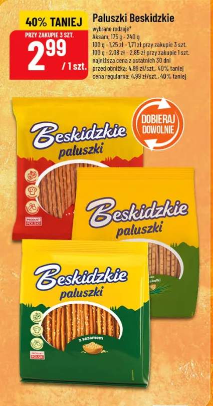 Paluszki Beskidzkie wybrane rodzaje