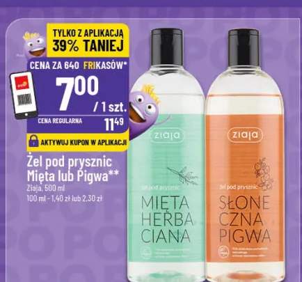 Żel pod prysznic Mięta lub Pigwa