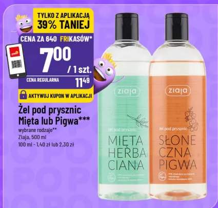 Żel pod prysznic Mięta lub Pigwa