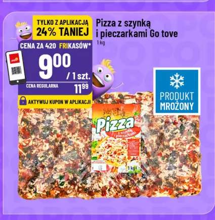 Pizza z szynką i pieczarkami