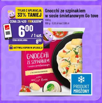Gnocchi ze szpinakiem w sosie śmietanowym