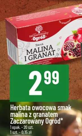 Herbata owocowa smak malina z granatem