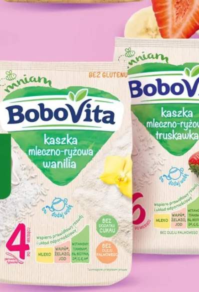 Kaszka mleczno-ryżowa truskawka lub wanilia