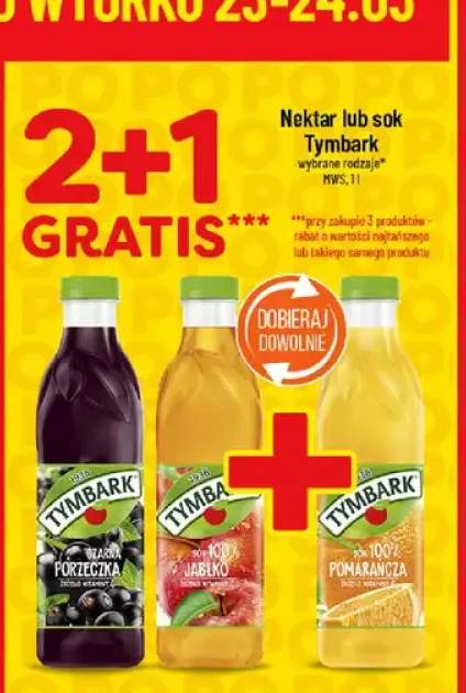 Nektar lub sok wybrane rodzaje