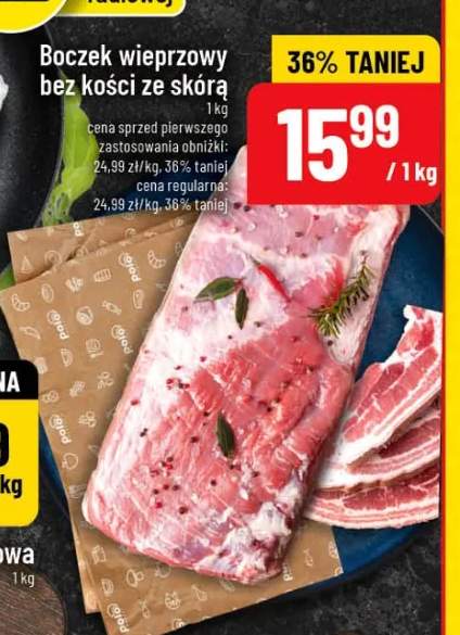 Boczek wieprzowy bez kości ze skórą