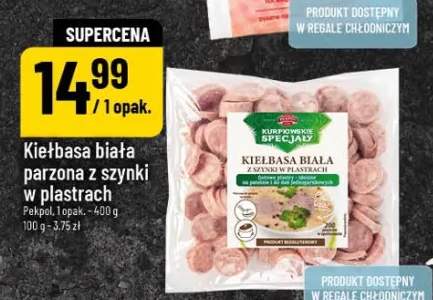 Kiełbasa biała parzona z szynki w plastrach