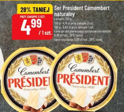 Ser President Camembert naturalny