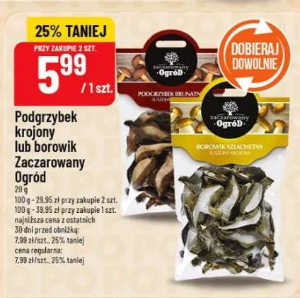 Podgrzybek krojony lub borowik