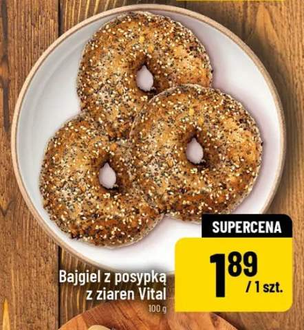 Bajgiel z posypką z ziaren Vital