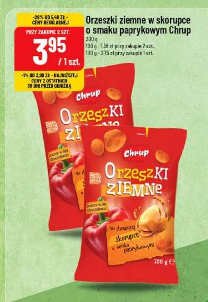 Orzeszki ziemne w skorupce o smaku paprykowym