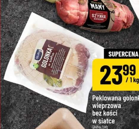 Peklowana golonka wieprzowa bez kości w siatce