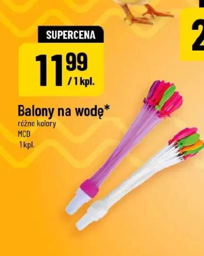 Balony na wodę różne kolory