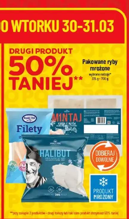 Ryby mrożone pakowane filety