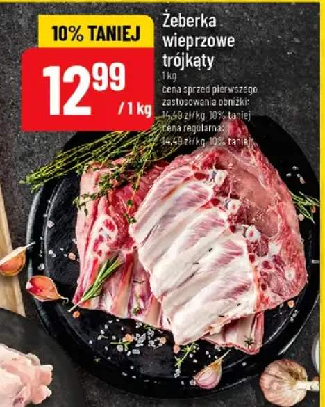 Żeberka wieprzowe trójkąty