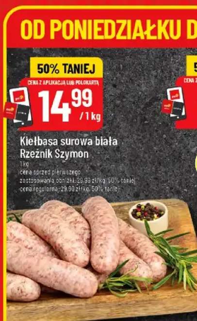 Kiełbasa surowa biała Rzeźnik Szymon
