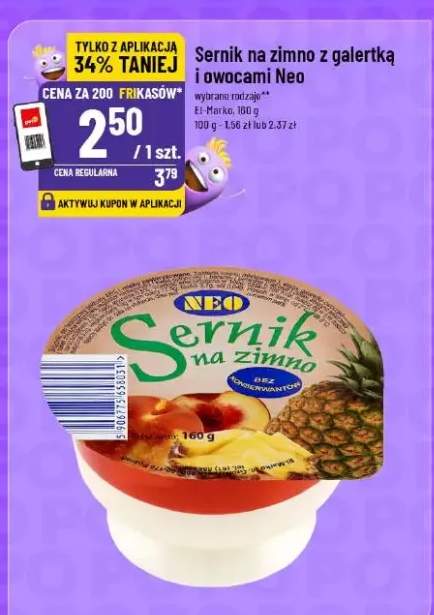 Sernik na zimno z galaretką i owocami