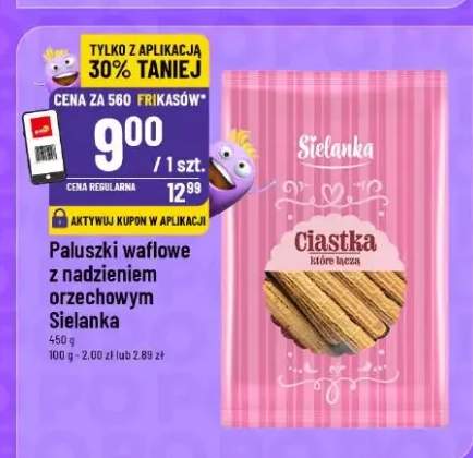 Paluszki waflowe z nadzieniem orzechowym