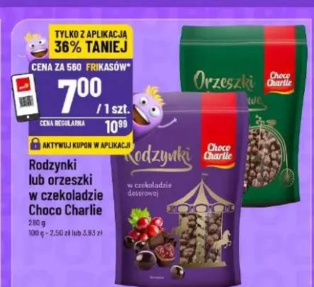 Rodzynki lub orzeszki w czekoladzie