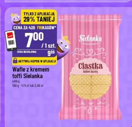 Wafle z kremem toffi