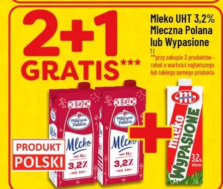 Mleko UHT 3,2% Mleczna Polana lub Wypasione