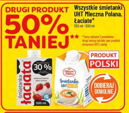 Śmietanka UHT wszystkie śmietanki UHT Mleczna Polana, Łaciate