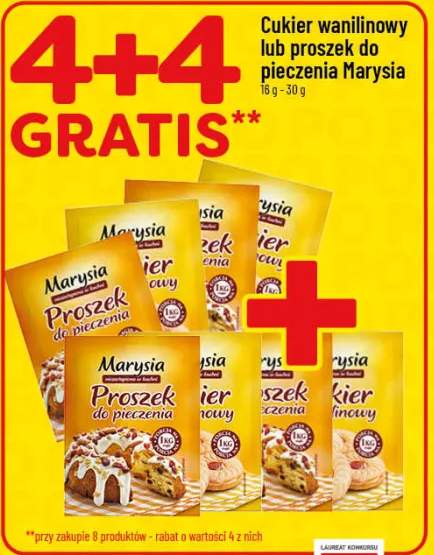 Cukier waniliowy, proszek do pieczenia