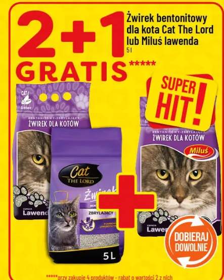 Żwirek bentonitowy dla kota lawenda