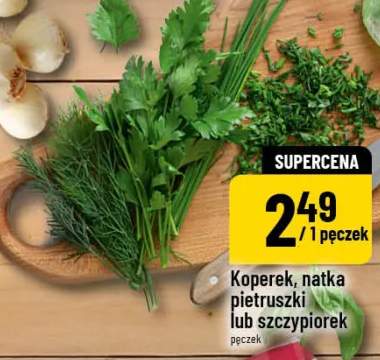 Koperek, natka pietruszki lub szczypiorek