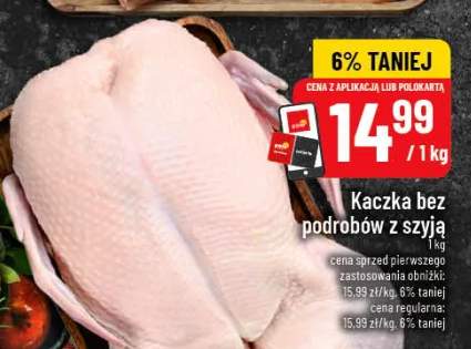 Kaczka bez podrobów z szyją