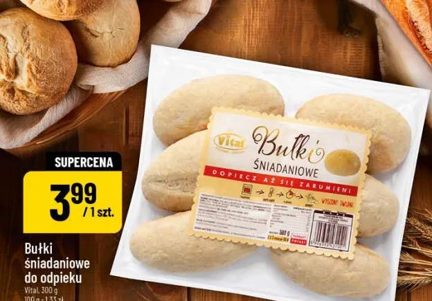 Bułki śniadaniowe do odpiekui