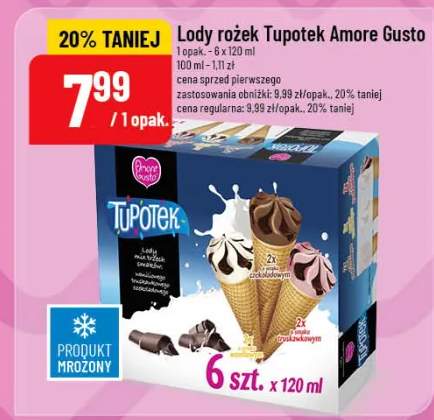 Lody rożek Tupotek Amore Gusto