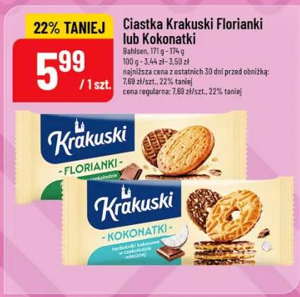 Ciastka Krakuski Florianki lub Kokonatki