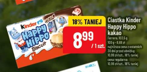Ciastka Kinder Happy Hippo kakao