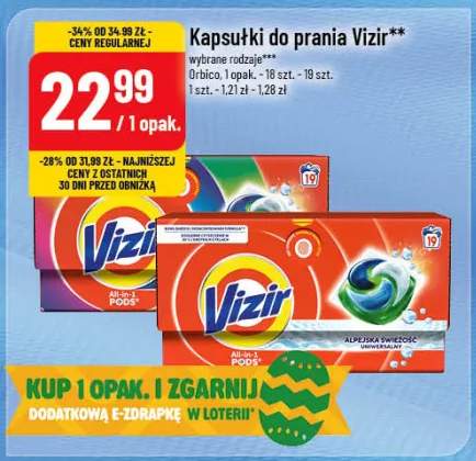 Kapsułki do prania Vizir wybrane rodzaje