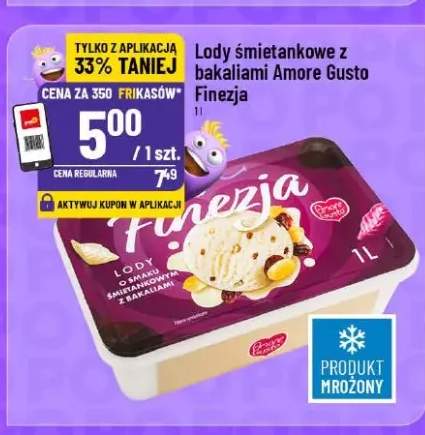 Lody śmietankowe z bakaliami Finezja