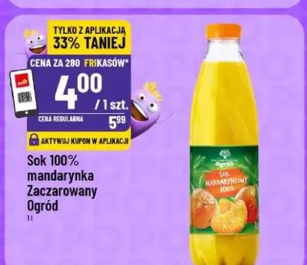 Sok 100% mandarynka Zaczarowany Ogród