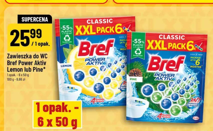 Zawieszka do WC Power Aktiv Lemon lub Pine