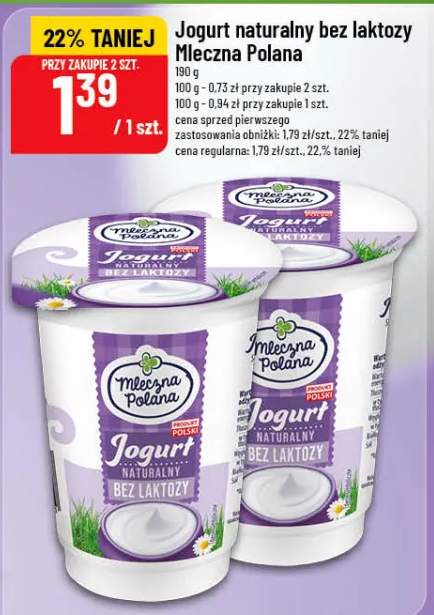 Jogurt naturalny bez laktozy