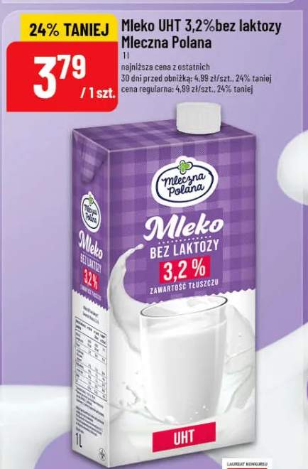 Mleko UHT 3,2% bez laktozy