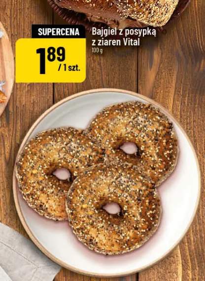 Bajgiel z posypką z ziaren Vital